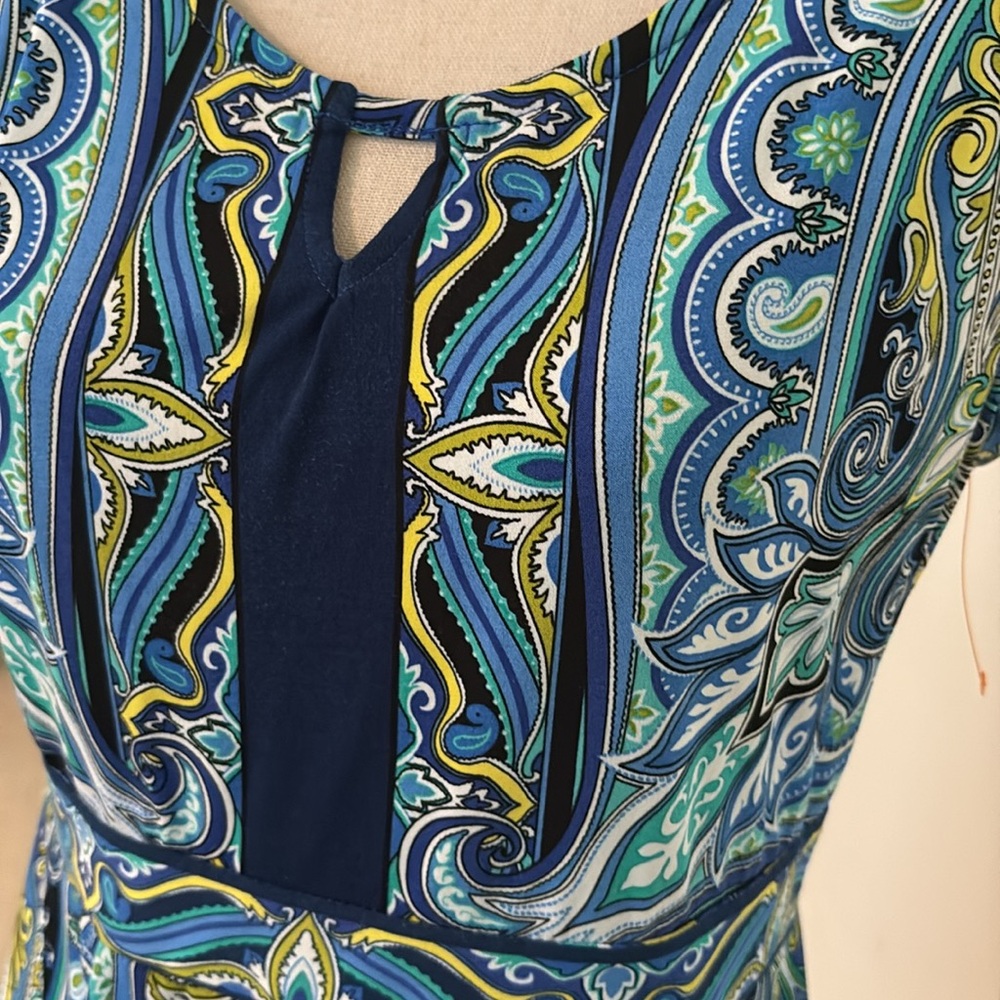 Apt 9 petite large dress blue stretchy 664 - Picture 2 of 5